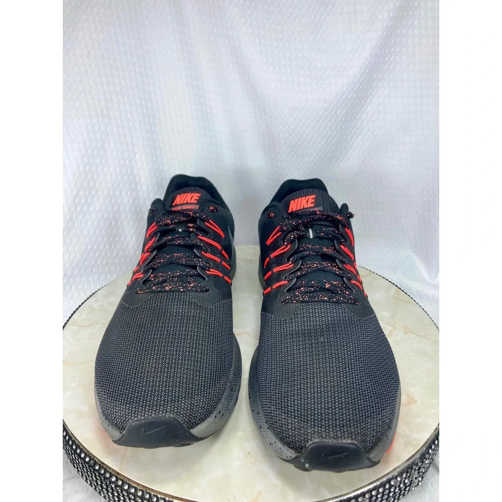 Nike Run Swift Running Shoes Mens 14 Black Hyper Crimson Sporty Low Top Sneakers